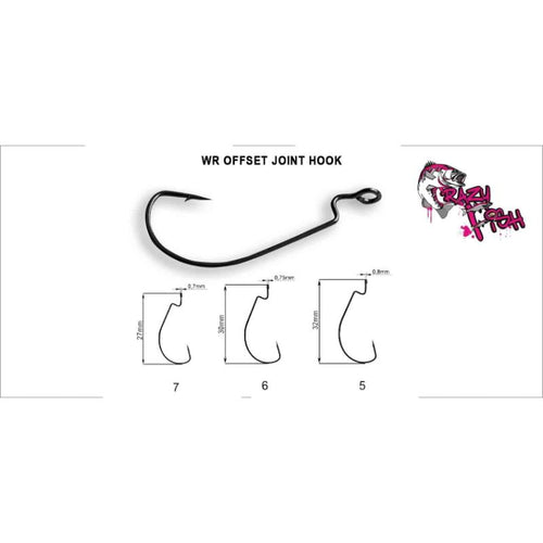 Anzol Offset Crazy Fish Wide Range Offset Joint Hook №5 - 15 unidades