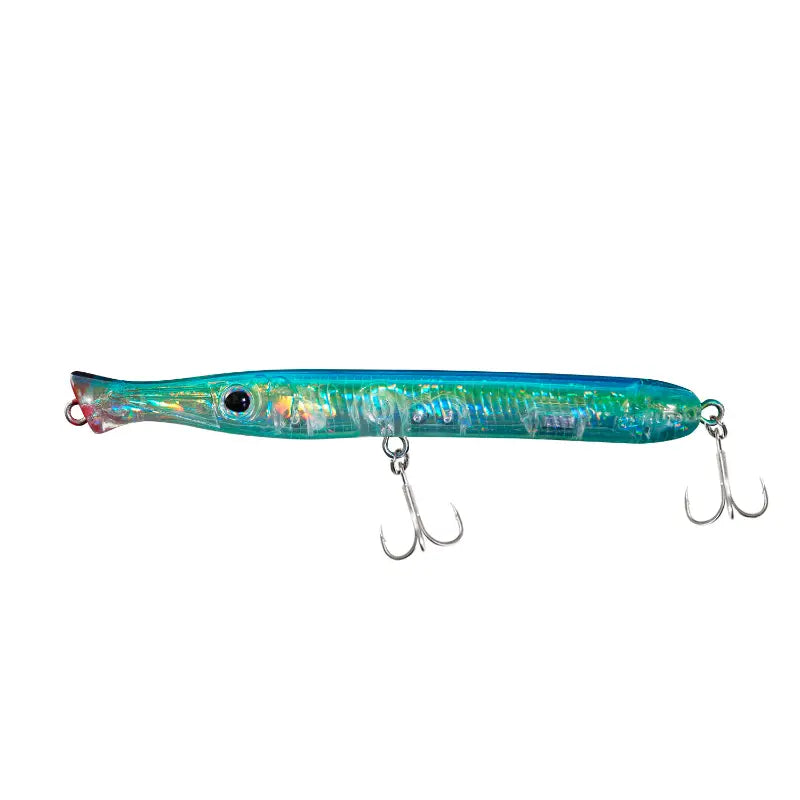 amostra fishus don belone mini 75mm 7g na cor Blue Translucid Back