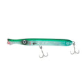 Amostra Fishus Don Belone Mini de 10cm na cor MG Matt Green Back, com acabamento fosco e dorso verde para águas límpidas.