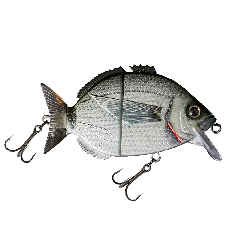 Amostra Fishus Esparrall 76mm 16gr na cor SS - Saddled Seabream, swimbait personalizável para spinning e predadores.
