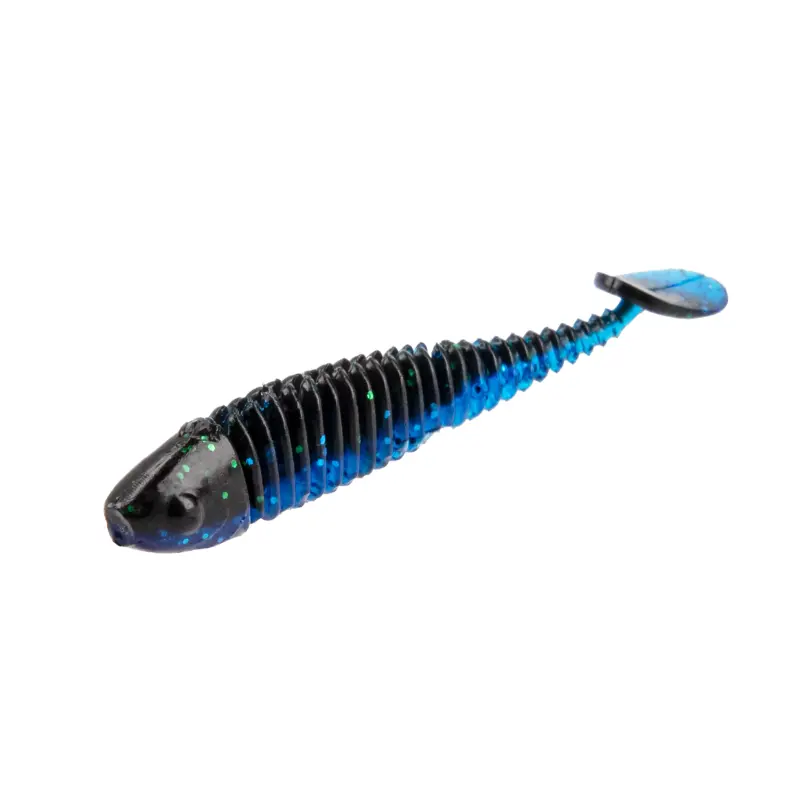 Amostra de vinil Mikado HypnoShad 50mm cor Blue Back para LRF e truta