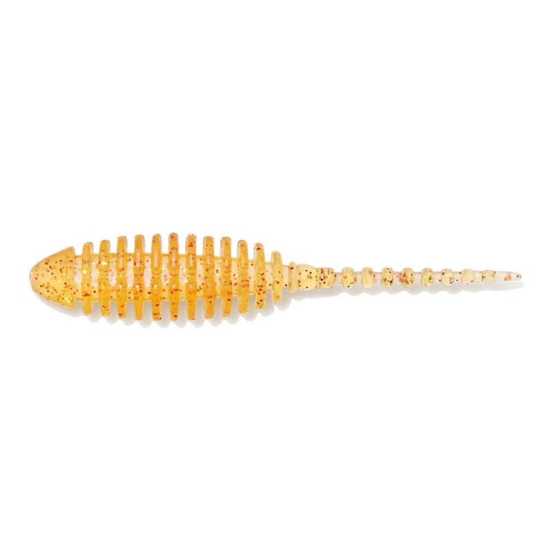 Amostra de vinil Megabass Dr. Choro 1.5 para pesca LRF e Ajing soft bait cor Clear Orange