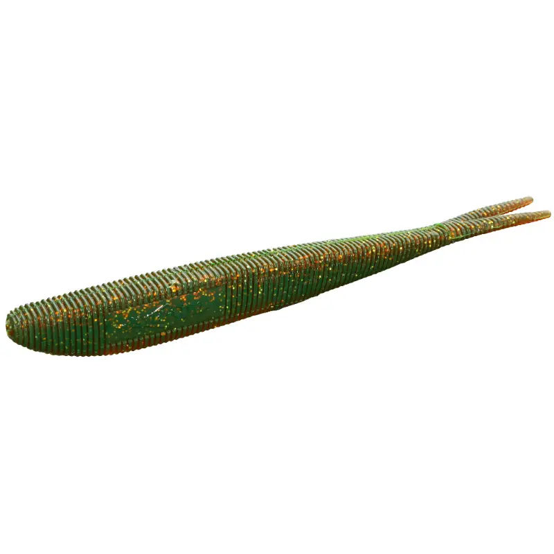 Amostra de vinil com cauda bifurcada Mikado Saira 8cm - Cor 349, ideal para trutas e predadores.
