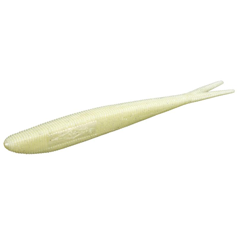 Amostra de vinil com cauda bifurcada Mikado Saira 8cm - Cor 360, ideal para trutas e predadores.