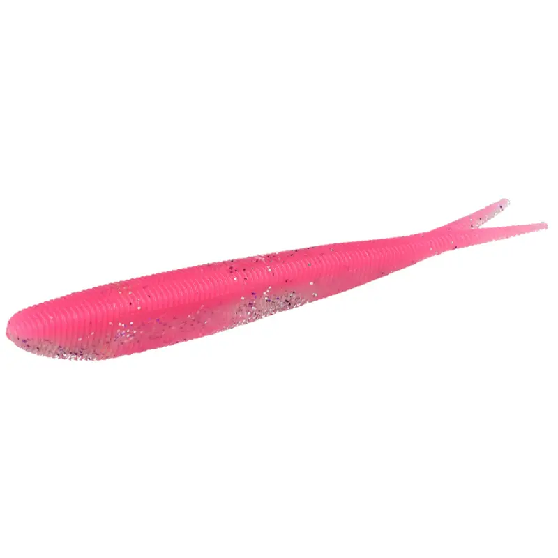 Amostra de vinil com cauda bifurcada Mikado Saira 8cm - Cor 550, ideal para trutas e predadores.