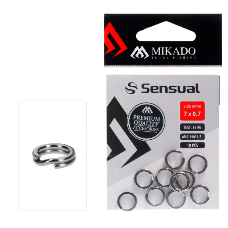 Argolas Split Ring de aço inox de alta resistência para montagens de pesca
