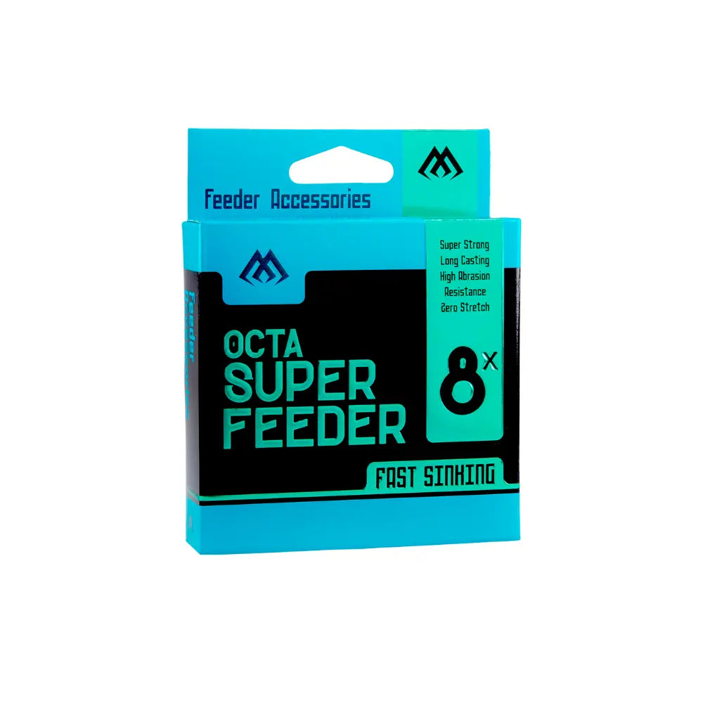 Embalagem exterior do fio entrançado Mikado Octa Super Feeder Sinking para pesca ao feeder.