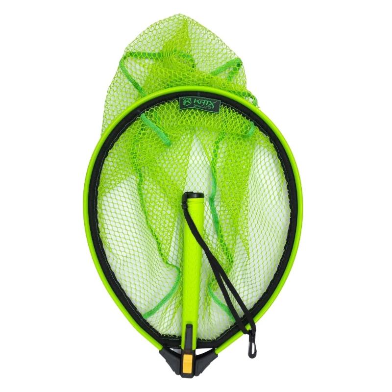 Camaroeiro Flutuante Katx Predator Folding Rubber 50x40cm com rede de borracha