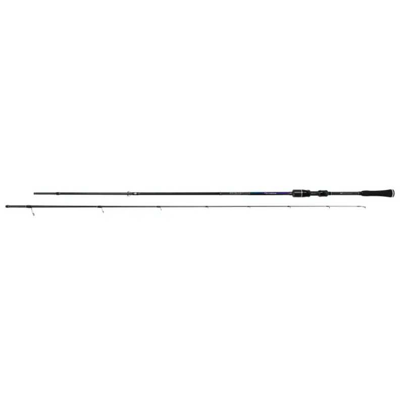 Cana de LRF e spinning ligeiro Mikado Sky Dream 221cm 3-12g de 2 secções com passadores Fuji Torzite e respetivas partes desmontadas