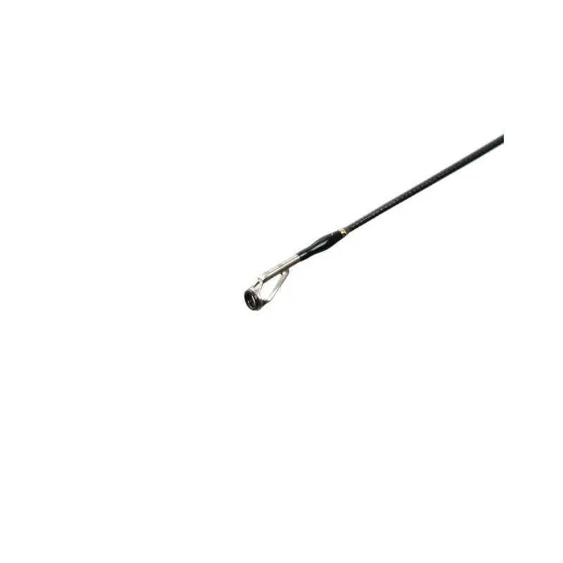 Detalhe da ponteira tubular da cana de LRF Mikado Sky Dream 221 de 3-12g com passadores Fuji Torzite