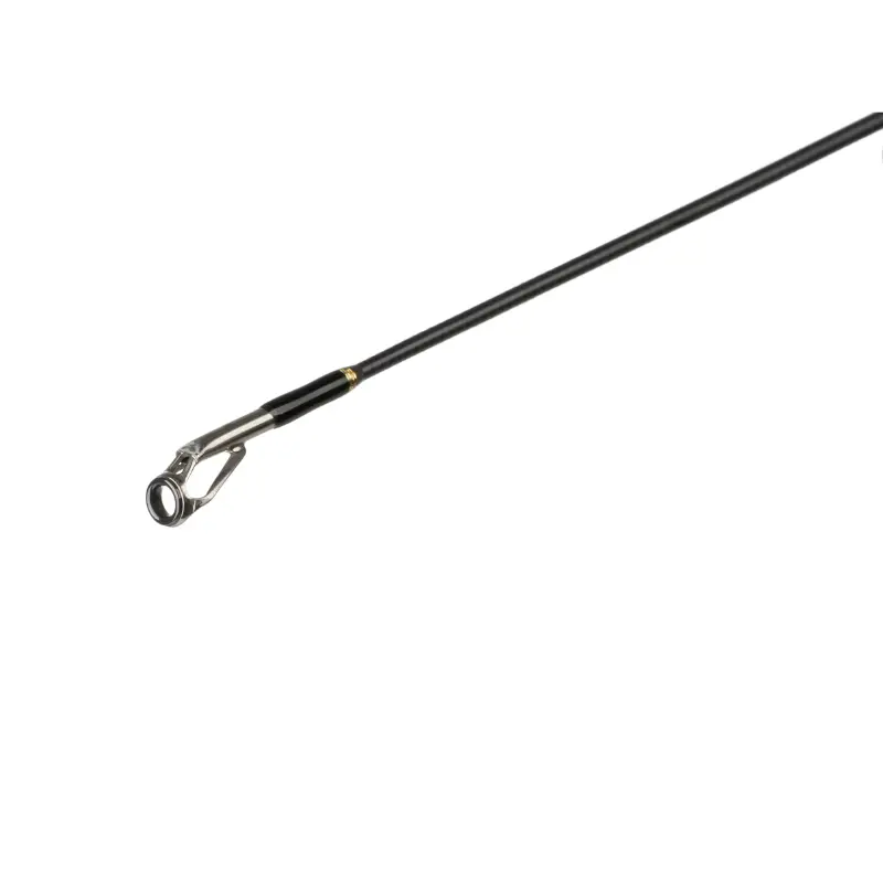 Detalhe da ponteira tubular da cana de spinning Mikado Sky Dream EVO 208 para deteção cirúrgica de toques
