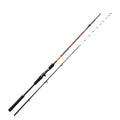 Cana Misaki Craken Casting CMCC23 de 2,30 m e 100–200 g, com componentes Fuji, apresentada em duas secções