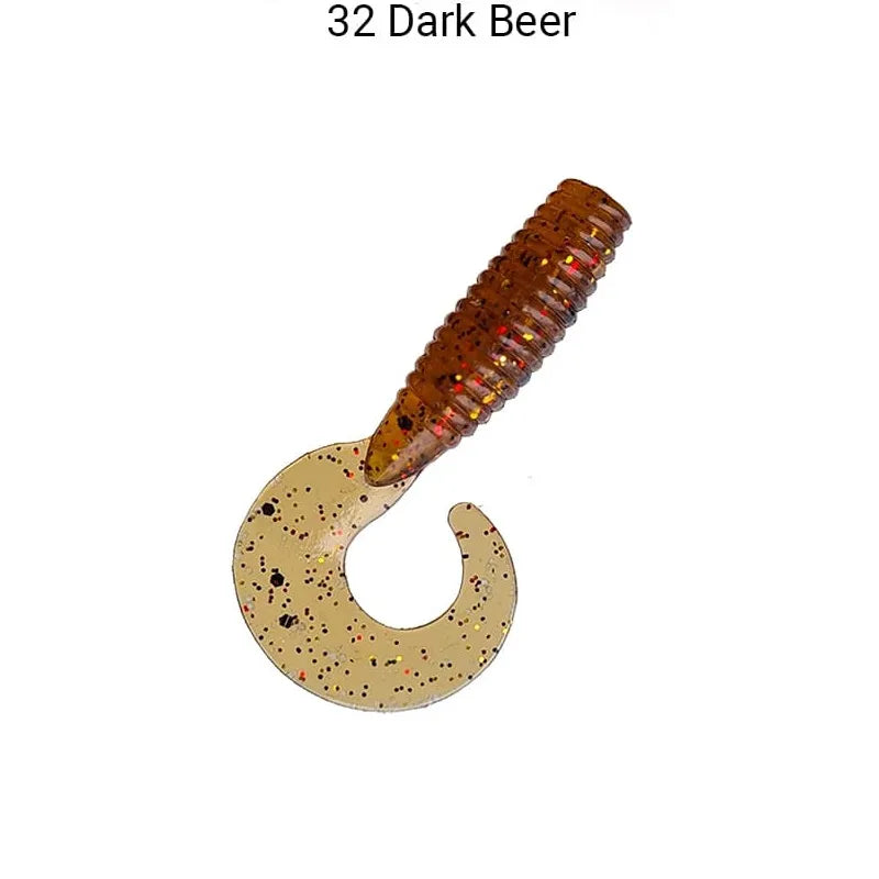 Pack de 6 vinis Crazy Fish Angry Spin 10 cm cor 32 para pesca de predadores