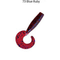 Pack de 6 vinis Crazy Fish Angry Spin 10 cm cor 73 para pesca de predadores