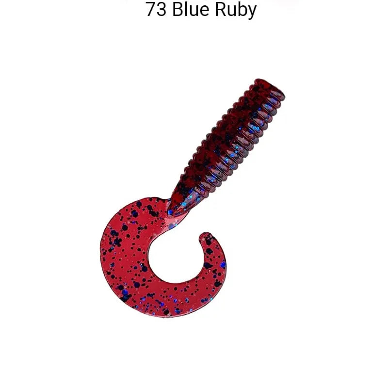 Pack de 6 vinis Crazy Fish Angry Spin 10 cm cor 73 para pesca de predadores