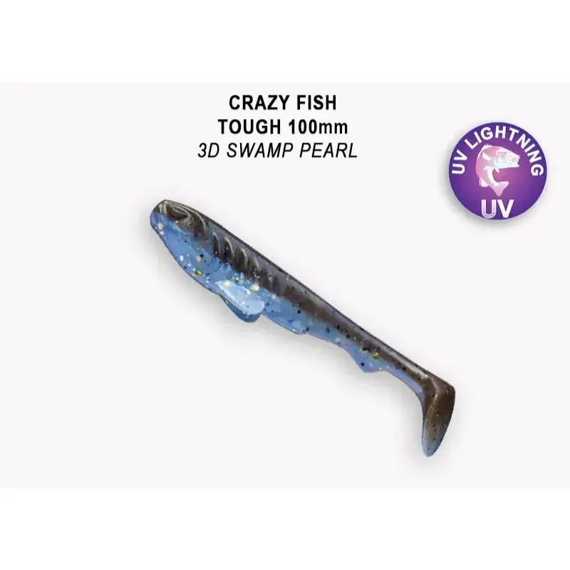 Crazy Fish Tough 10cm cor 3d - Amostra siliconada para spinning de lucioperca