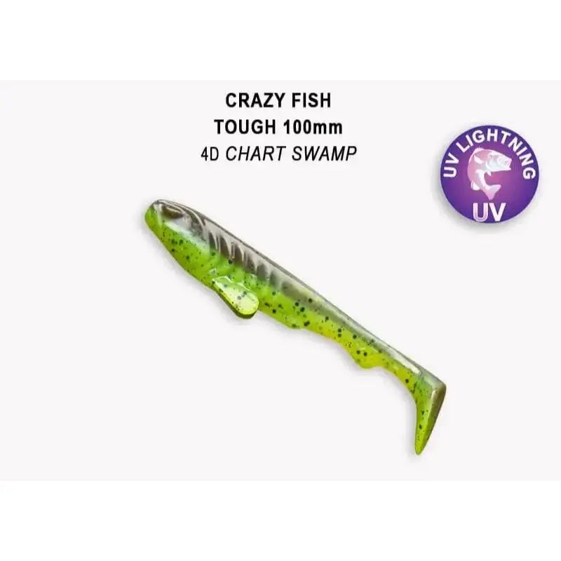 Crazy Fish Tough 10cm cor 4d - Amostra siliconada para spinning de lucioperca