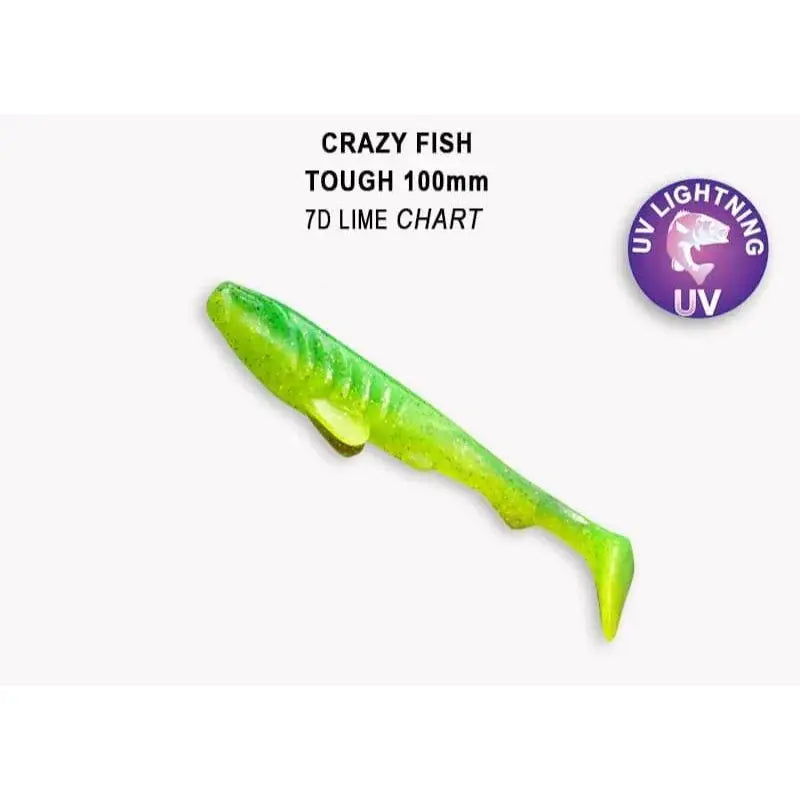 Crazy Fish Tough 10cm cor 7d - Amostra siliconada para spinning de lucioperca