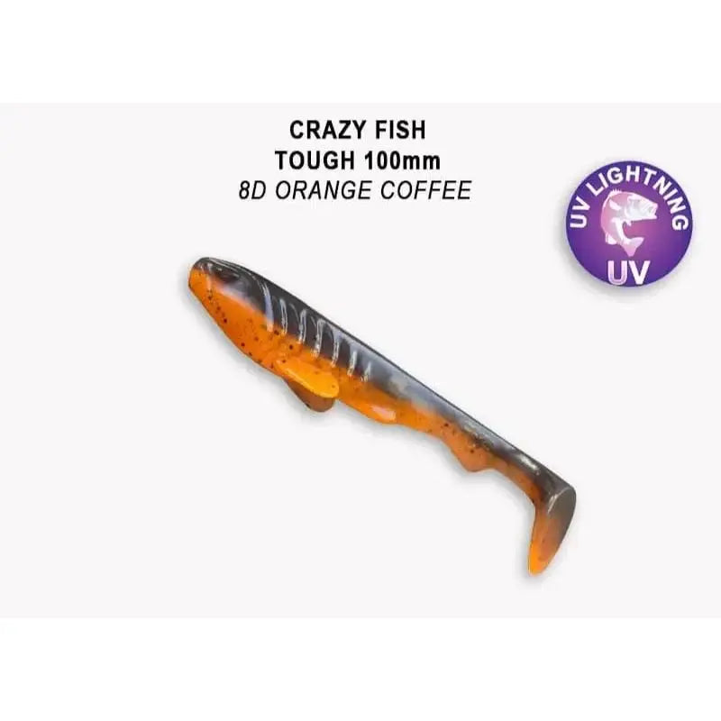Crazy Fish Tough 10cm cor 8d - Amostra siliconada para spinning de lucioperca