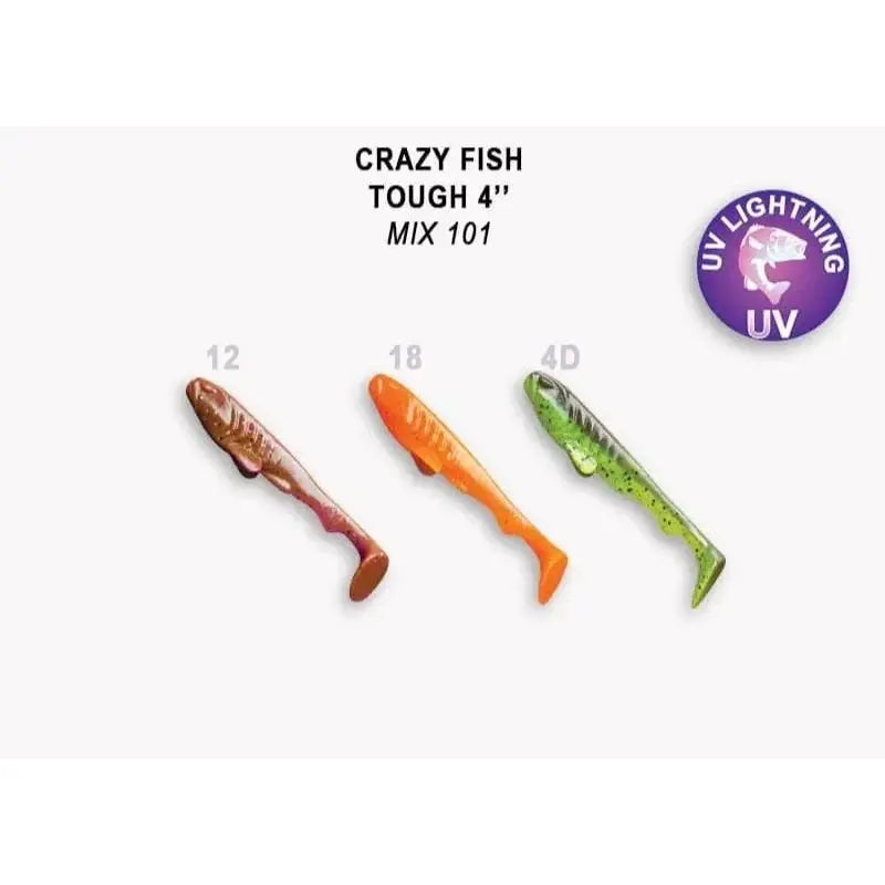 Crazy Fish Tough 10cm cor m101 - Amostra siliconada para spinning de lucioperca