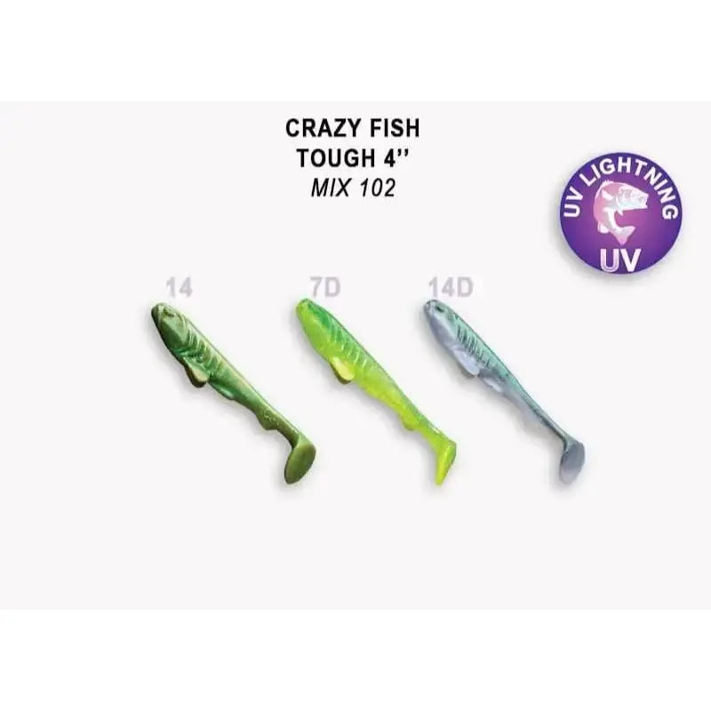 Crazy Fish Tough 10cm cor m102 - Amostra siliconada para spinning de lucioperca