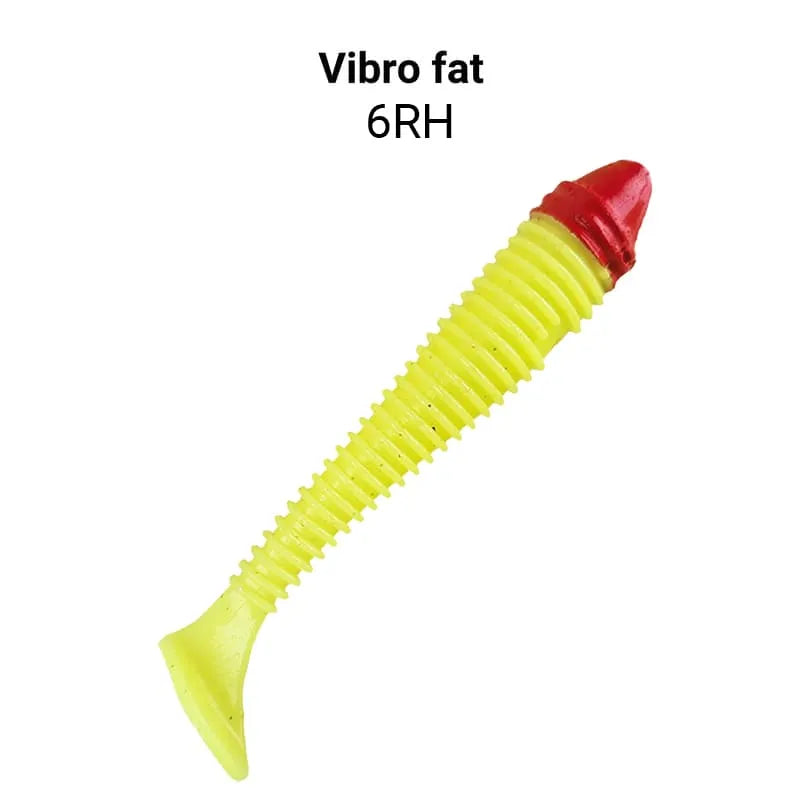 Amostra de vinil Crazy Fish Vibro Fat 10cm cor 6RH para pesca de achigã e predadores