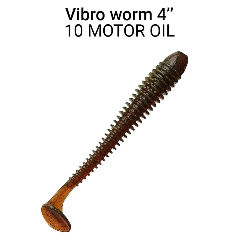 ack de 5 vinis Crazy Fish Vibro Worm 10 cm cor 10 para pesca de predadores