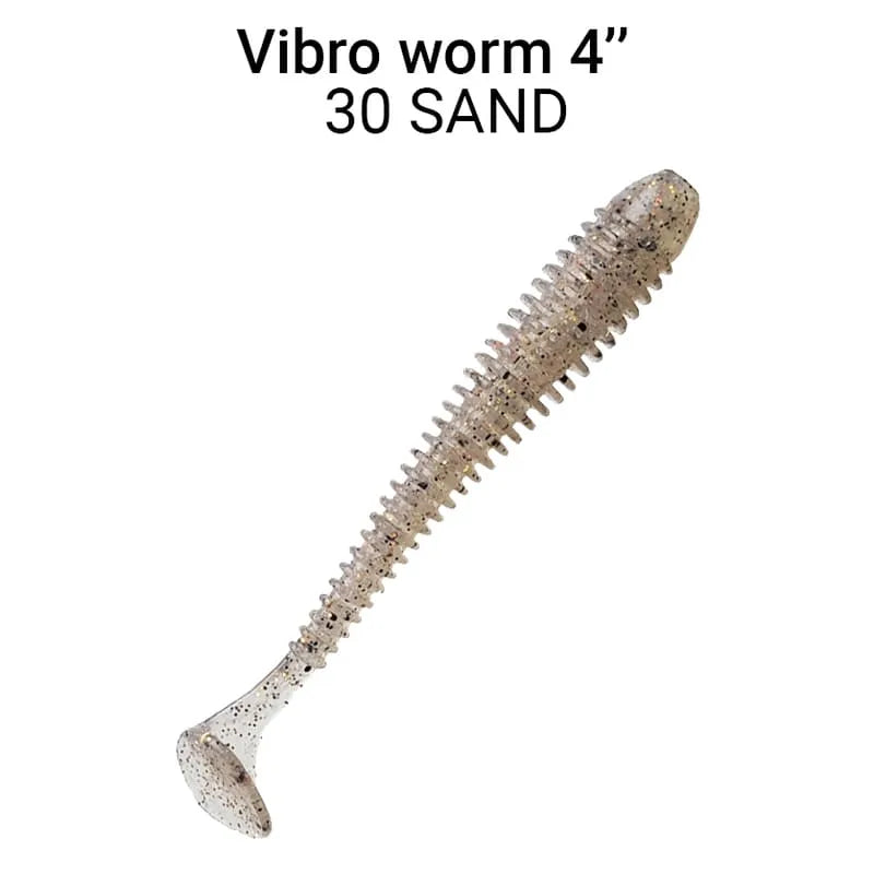 ack de 5 vinis Crazy Fish Vibro Worm 10 cm cor 30 para pesca de predadores
