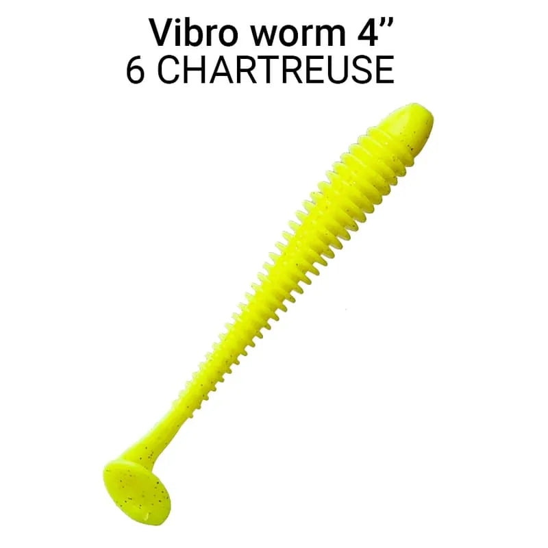 ack de 5 vinis Crazy Fish Vibro Worm 10 cm cor 6 para pesca de predadores