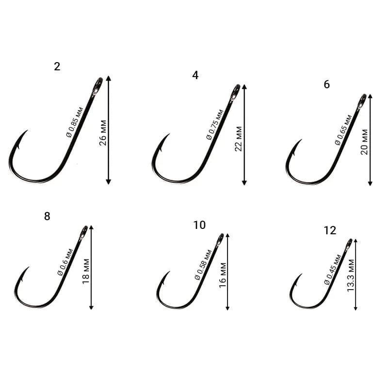 Anzol simples Crazy Fish Micro Jig Joint Hook No. 10 - 20 unidades