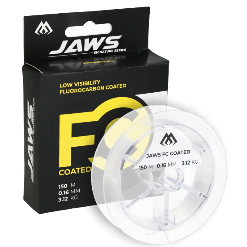 Bobine de fio de pesca transparente Mikado JAWS FC Coated com revestimento em fluorcarbono
