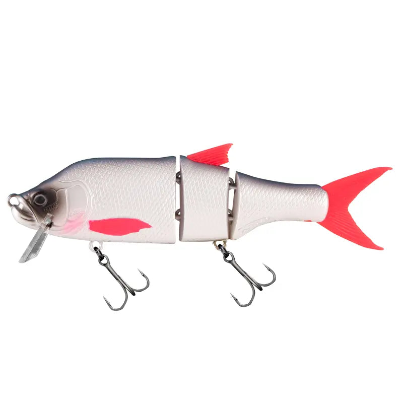 Amostra swimbait Fishus Cerberus Lite em cor BN Bone para pesca de superfície e dias nublados