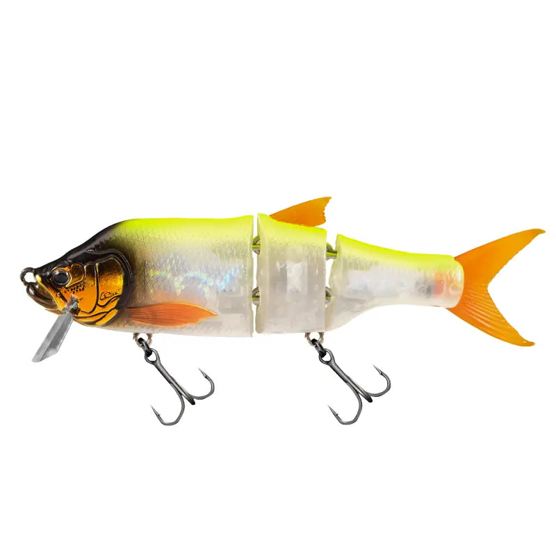 Amostra swimbait Fishus Cerberus Lite em cor CH Chartreuse para atrair predadores em águas túrbidas ou com pouca visibilidade