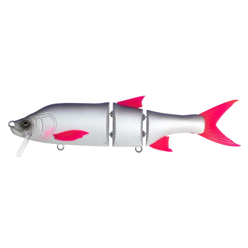 Isca de pesca swimbait Fishus Cerberus 23cm 96g na cor BN - Bone, hard lure articulado para grandes predadores