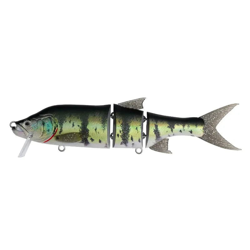 Isca de pesca swimbait Fishus Cerberus 23cm 96g na cor VZ - Volga Zander, hard lure articulado para grandes predadores.