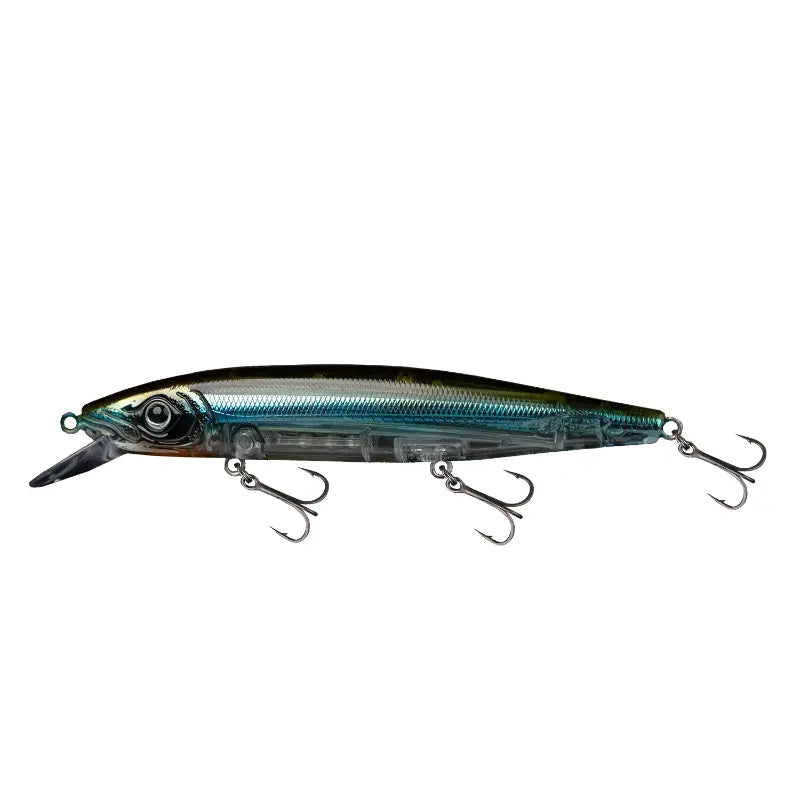 Amostra Fishus Espetit Blitz 11cm cor Sandeel, imitador de lanção.