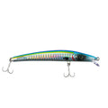 Amostra de pesca Fishus Espetron Long Minnow 110mm e 10.5g, modelo long jerkbait suspending e silencioso em cor BB - Blue Back 