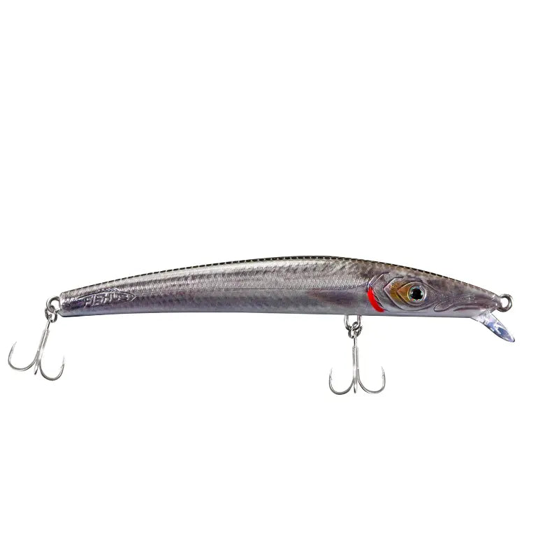 Amostra de pesca Fishus Espetron Long Minnow 110mm e 10.5g, modelo long jerkbait suspending e silencioso em cor MU - Mullet