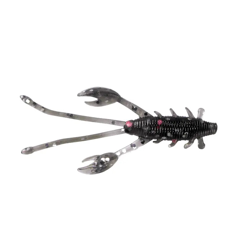 Fishus Mojo Nymph cor UG Glitter Smoke - micro isca TPE para light game e pesca de predadores