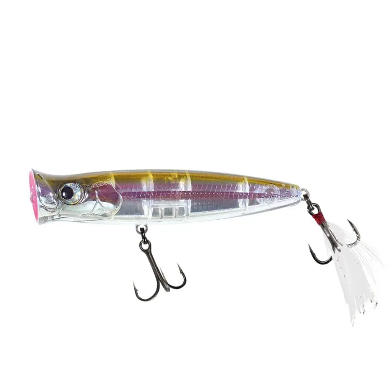 Fishus Ubuntu 70mm 8.5g - Amostra popper de superfície na cor FS - Flashy Shad
