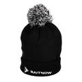 Gorro de inverno com pom-pom e logótipo bordado da marca Baitnow em malha acrílica quente.