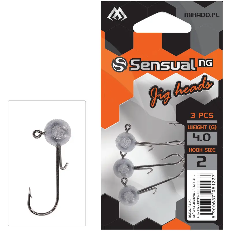 Close-up da Jig Head Sensual Black Nickel tamanho 2/0, evidenciando o anzol robusto e o pino de retenção em aço inoxidável para vinis.