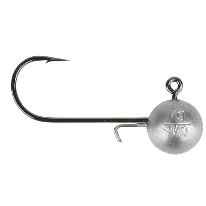 Jighead Jaws Classic Eco fabricado em liga ecológica sem chumbo, com anzol de alta qualidade e sistema bait keeper visível na haste, em fundo branco.