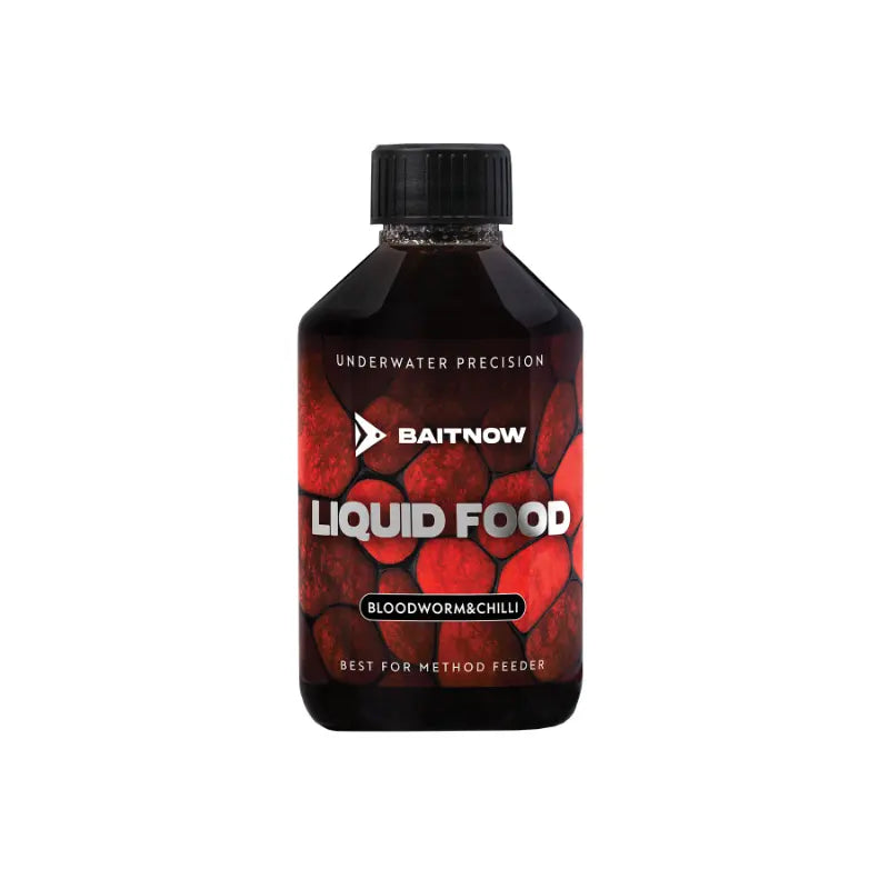 Frasco de líquido atrativo Method Feeder Bloodworm and Chilli de 250ml para pesca de carpfishing e feeder.