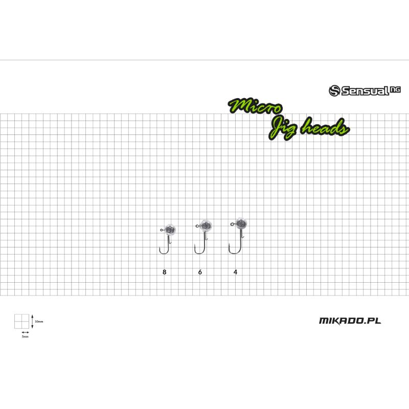 Micro Jig Head Mikado Sensual Nº6 - Pack 3 Unidades para LRF e Spinning Ligeiro