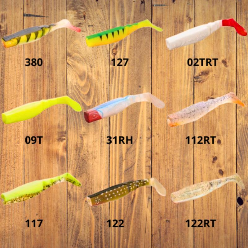 Amostra de vinil Mikado Fishhunter 7cm - Todas as cores disponíveis no Mundo da Pesca, confira