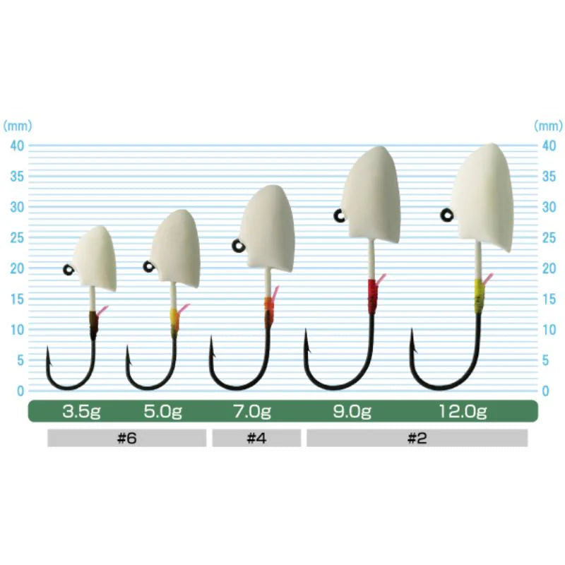 Owner 11633 / JH-80 Bottom Shot Glow Jig Head - Apresentação Vertical