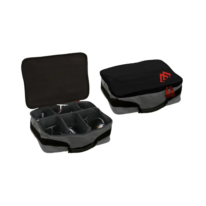 Saco de transporte Mikado preto para 6 carretos com 38x29x13cm e estrutura protetora