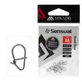 Embalagem de 10 unidades de snap redondo de spinning Mikado com clip, em aço de alta qualidade.