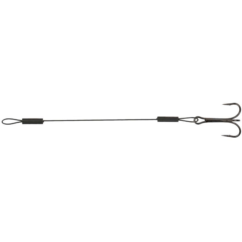 Stinger Jaws de aço com 9cm e 18kg de resistência, equipado com anzol triplo tamanho 1 para grandes amostras de vinil.